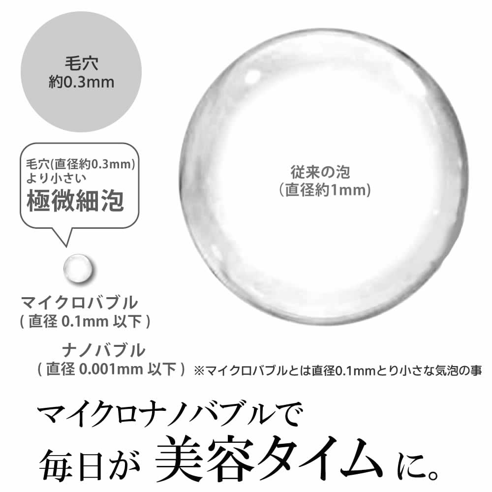バブリーシャワー2.0のマイクロ名のバブルで毎日が美容タイム