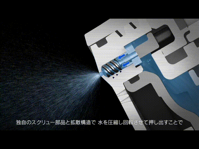 バブリーシャワー2.0のミストのしくみ