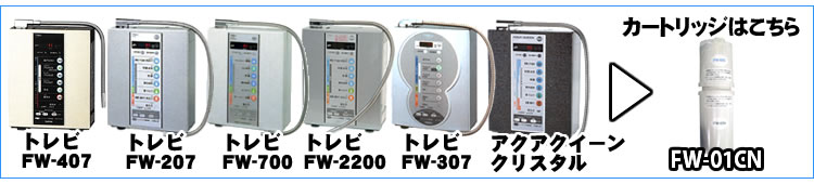 フジ医療器トレビシリーズ浄水器カートリッジ比較