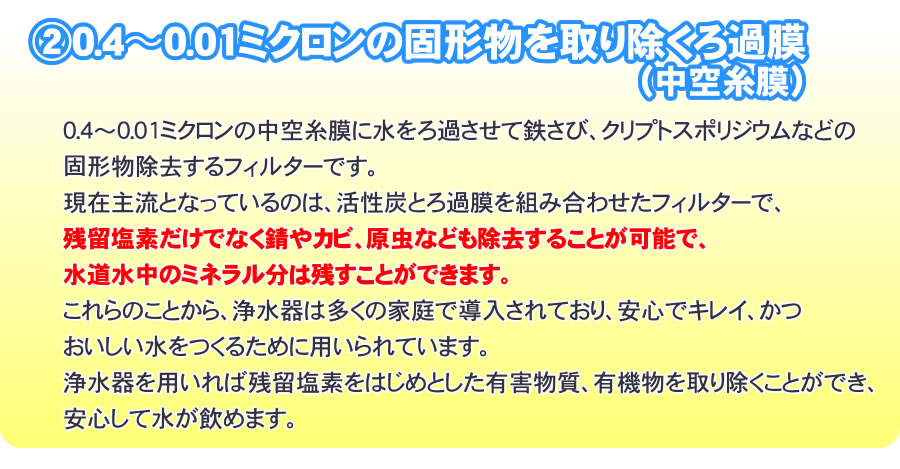 浄水器の仕組み、効果02